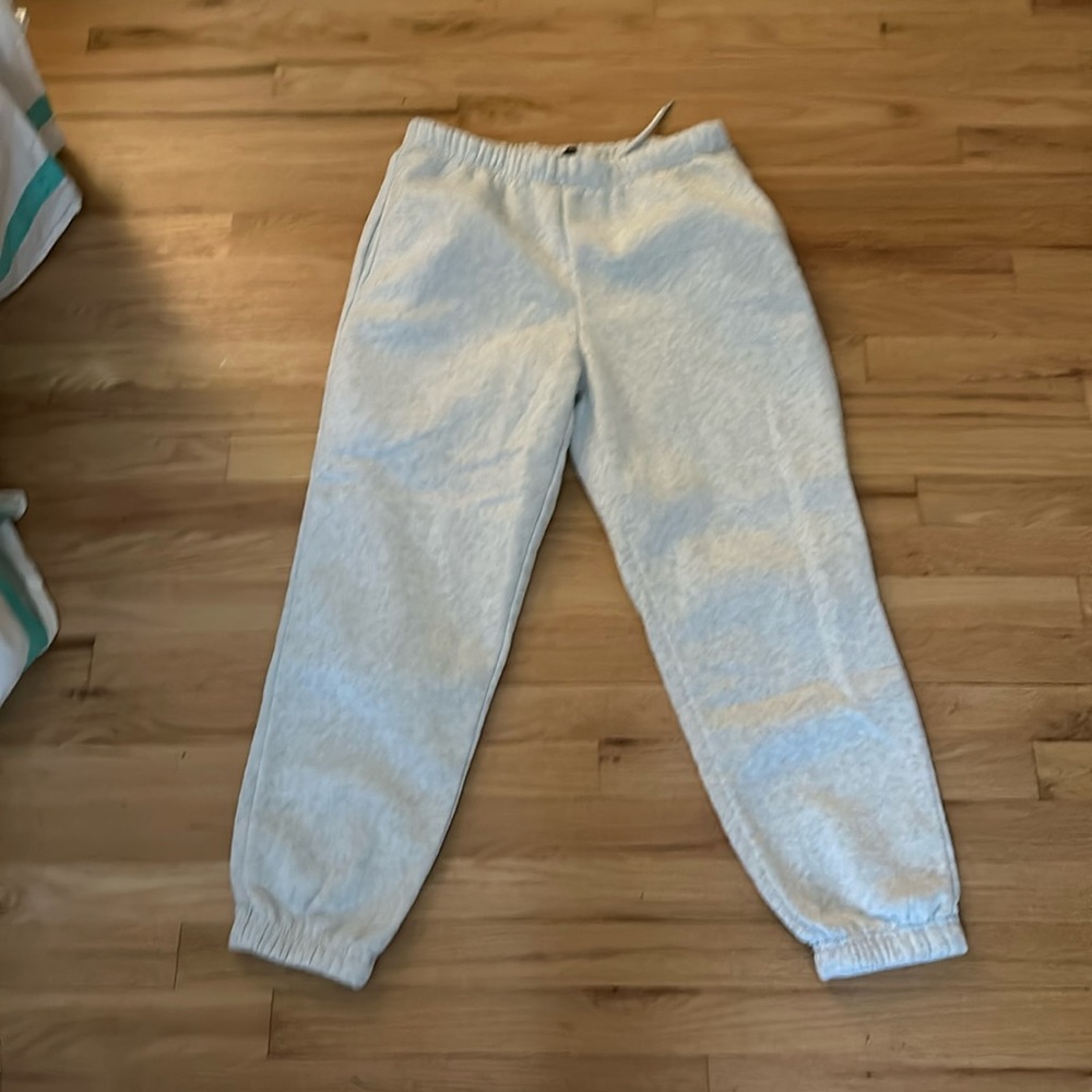 white sweatpants